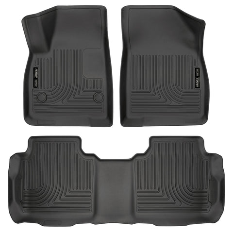 Husky Liners Weatherbeater 17-23 Cadillac XT5 / 17-23 GMC Acadia Front & 2nd Seat Floor Liners - Blk - 99141