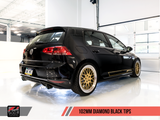 AWE Tuning VW MK7 GTI Track Edition Exhaust - Diamond Black Tips - 3020-33024