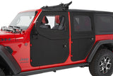Bestop 20-26 Jeep Gladiator / 18-26 Wrangler JL Full Fabric Doors (Rear Black Diamond) - 51751-35