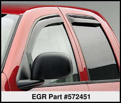 EGR 02-08 Dodge F/S Pickup Quad Cab New Body In-Channel Window Visors - Set of 4 (572451) - 572451