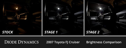 Diode Dynamics 07-14 Toyota FJ Cruiser Interior LED Kit Cool White Stage 2 - DD0586