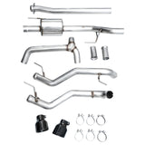 AWE Tuning 2021+ Ford F-150 Tremor (w/ Bumper Cutouts) 0FG Non-Resonated Catback -Diamond Black Tips - 3020-33402