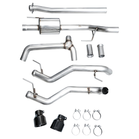 AWE Tuning 2021+ Ford F-150 Tremor (w/ Bumper Cutouts) 0FG Non-Resonated Catback -Diamond Black Tips - 3020-33402