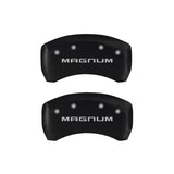 MGP 4 Caliper Covers Engraved Front & Rear Magnum Red finish silver ch - 12001SMGMRD