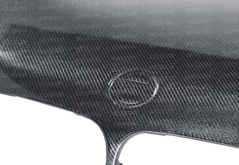 Seibon 02-05 BMW 3 Series 4dr E46 (Manuf Date 7/02-7/06 Models Only) OEM-Style Carbon Fiber Hood - HD0205BMWE464D-OE
