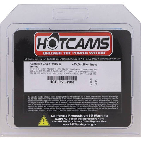 Hot Cams 80-83 ATC 185 S/81-83 ATC 200 Camshaft Chain Roller Kit - HCDID25H100
