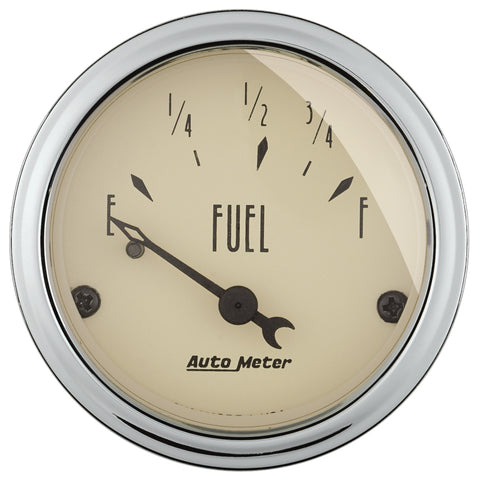 Autometer 2in 73 E/8-12 F Antique Beige Fuel Level Gauge - 1816
