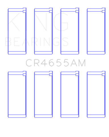 King Engine Bearings Hyundai G4ED/ G4AE/ G4EK/ G4FK (Size 1.0) Connecting Rod Bearing Set - CR4655AM1.0