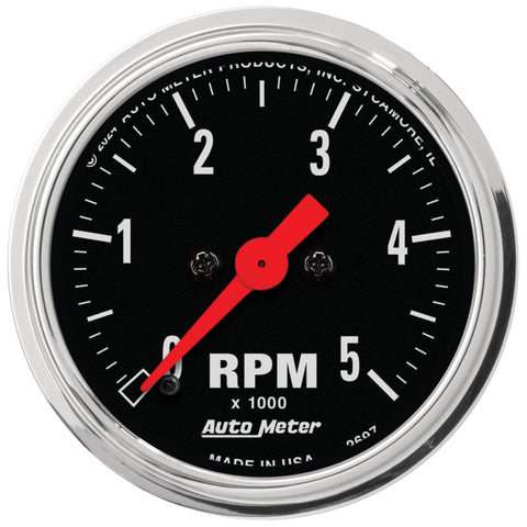 Autometer Traditional Chrome 2-1/16in 5K RPM In-Dash Mechanical Tachometer - 2497