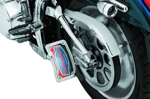 Kuryakyn Lighted Curved Vertical Side Mount License Plate Holder - 9251