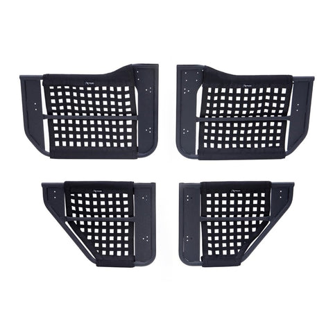 Rampage 2007-2018 Jeep Wrangler(JK) Unlimited 4-Door Tube Doors With Netting - Black - 7684