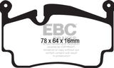 EBC 05-09 Porsche 911 (997) (Cast Iron Rotor only) 3.6 Carrera 2 Sport Bluestuff Rear Brake Pads - DP52216NDX