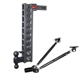 Gen-Y Mega Duty 2in Shank 22.5in Drop 10K Hitch w/GH-031 Dual-Ball/GH-0100 Stabilizer Kit - GH-3110