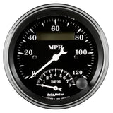 Auto Meter Gauge Tach/Speedo 3 3/8in 120mph & 8k RPM Elec. Program. Old Tyme Blk - 1781