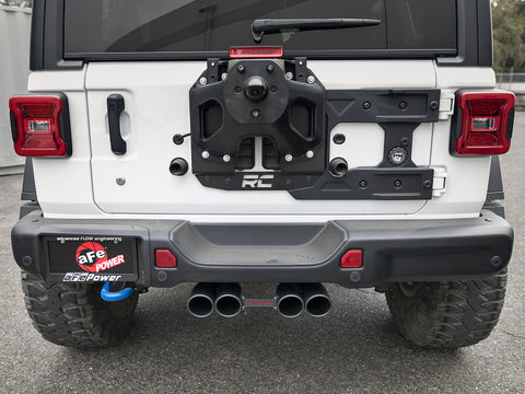 aFe Rebel Series 2.5in 304 SS Cat-Back Exhaust w/ Black Tip 18-20 Jeep Wrangler (JL) - 49-38073-B