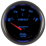 Autometer Cobalt 66.7mm 240-33 ohms Short Sweep Electronic Fuel Level Gauge - 7916