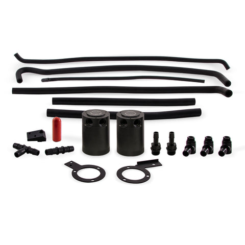 Mishimoto 08-14 Subaru STI Baffled Oil Catch Can Kit - Black - MMBCC-STI-08SBE