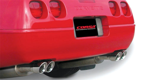Corsa 1992-1995 Chevrolet Corvette C4 5.7L V8 LT1 Sport Cat-Back Exhaust w/ Twin 3.5in Polished Tips - 14116