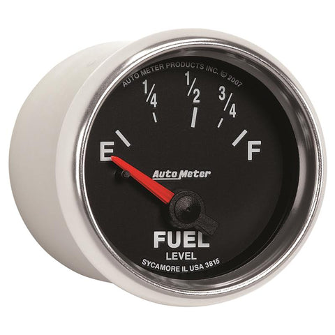 AutoMeter Gauge Fuel Level 2-1/16in. 73 Ohm(e) to 10 Ohm(f) Elec Gs - 3815