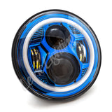 Letric Lighting 7? Blue Color Collection LED Headlamp with Full Halo - LLC-ICC-7B