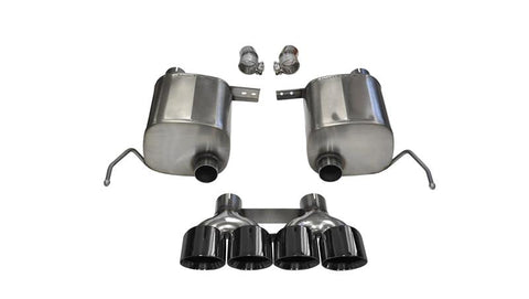Corsa 14-19 Chevy Corvette C7 Coupe 6.2L V8 AT/MT 2.75in Valve-Back Dual Rear Exit Black Xtreme Exht - 14762BLK