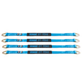Mishimoto Vehicle Ratchet Tie-Down Kit (4 pack) Blue - BNRTC-TD-4BL