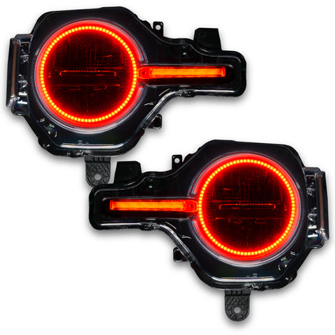 Oracle 21-22 Ford Bronco Headlight Halo Kit w/DRL Bar - Base Headlights -w/2.0 Controller - 1471-333