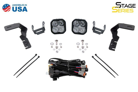 Diode Dynamics 19-21 Ford Ranger Stage Series 2in LED Ditch Light Kit Sport - White Combo - DD6587