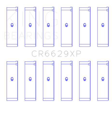 King Engine Bearings Mitsubishi 6G72 (Size 0.26) Connecting Rod Bearing Set - CR6629XP.026