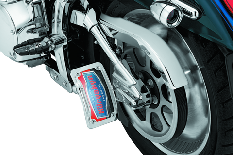 Kuryakyn Lighted Curved Vertical Side Mount License Plate Holder - 9251