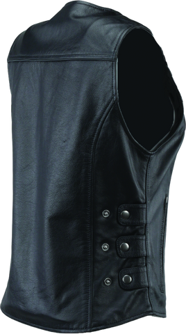 River Road Plains Leather Vest Black Womens - Small - 094412