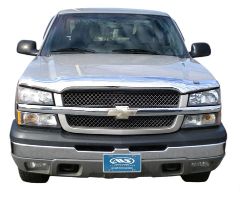 AVS 03-06 Chevy Avalanche (w/o Body Hardware) High Profile Hood Shield - Chrome - 680815