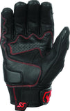 Speed and Strength Twist of Fate Leather Gloves Black/Red - Small - 892320