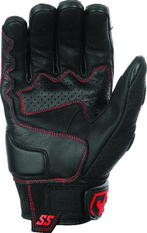 Speed and Strength Twist of Fate Leather Gloves Black/Red - Small - 892320