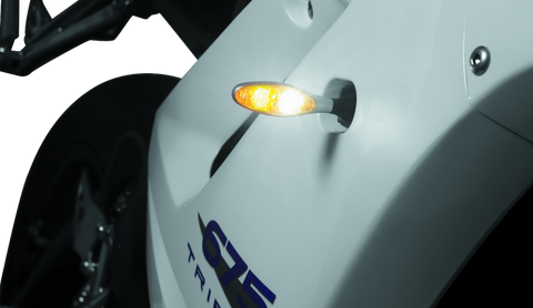 Kuryakyn Micro 1000 Clear Lens White/Amber Chrome - 2530