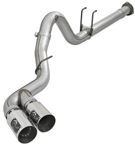 aFe Power 15-16 Ford F250/F350 6.7L Diesel Rebel XD 4in 409 SS DPF-Back Exhaust System - Pol Tips - 49-43121-P