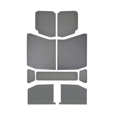 DEI 18-23 Jeep Wrangler JL 4-Door Boom Mat Headliner - 9 Piece - Gray Leather Look - 50171