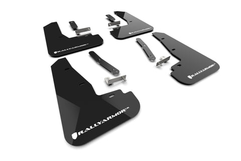 Rally Armor 25-26 Kia EV6 Base Light/GT/GT-Line Black Mud Flap - White Logo - MF151-UR-BLK-WH