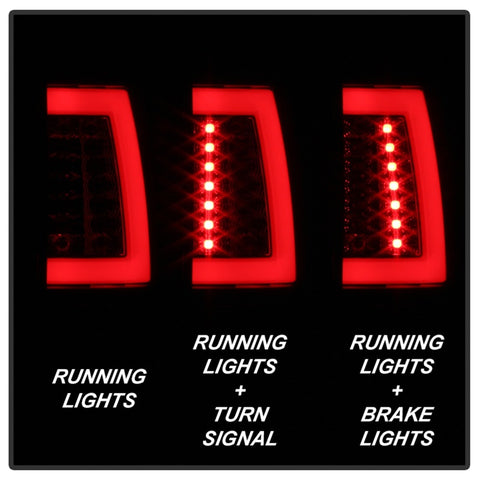 Spyder 00-06 GMC Yukon/Yukon XL V2 Light Bar LED Tail Lights - Blk Smoke (ALT-YD-CD00V2-LBLED-BSM) - 5084156