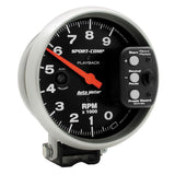 Autometer Sport-Comp 5 inch 9000 RPM Pedestal Mount Tachometer w/ RPM Playback - 3966