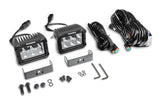 Go Rhino Xplor Bright Series Rectangle LED Spot Light Kit (Surface/Thread Stud Mnt) 4x3 - Blk (Pair) - 753003023SBS