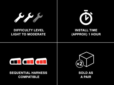 Raxiom 99-04 Ford Mustang Excluding 99-01 Cobra Icon LED Tail Lights- Black Housing (Smoked Lens) - 100807