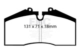 EBC Racing 92-93 Porsche 911 (964) 3.3L Turbo RP-X Front Brake Pads - DP8767RPX