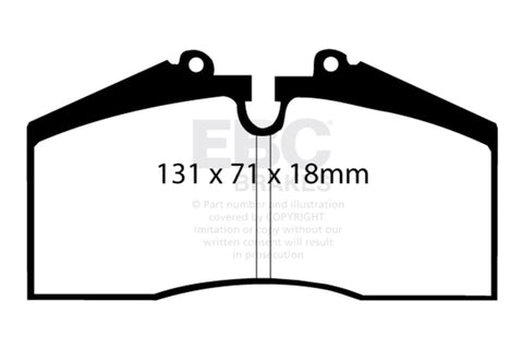 EBC Racing 90-93 Porsche 911 (964) RP-1 Front/Race Rear Brake Pads (Pair Only) - DP8767RP1