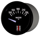Autometer Stack 52mm 100-250 Deg F 1/8in NPTF Electric Water Temp Gauge - Black - ST3208
