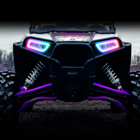 Oracle 1421 Polaris RZR 900/1000 Turbo Dynamic RGB+A Seq Turn Signal Headlight Halo Kit - 1439-332