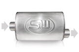 Stainless Works 2.25in ID CENTER INLET/ 2.25in OD OFFSET OUTLET 4inX8in - TM4S22C22O