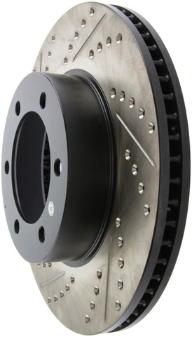 StopTech 00-06 Toyota Tundra / 01-07 Toyota Sequoia Front Right Slotted & Drilled Rotor - 127.44118R