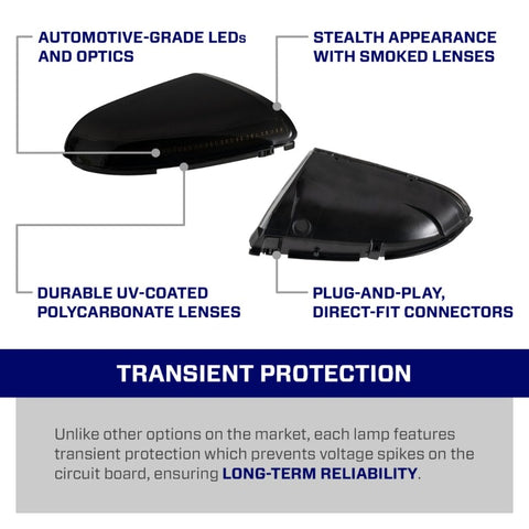Form Lighting 2009 Ram LED Mirror Lights Corner (Pair) - FL0034