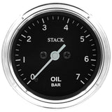 Autometer Stack 52mm 0-7 Bar M10 Male Pro Stepper Motor Oil Pressure Gauge - Classic - ST3301C